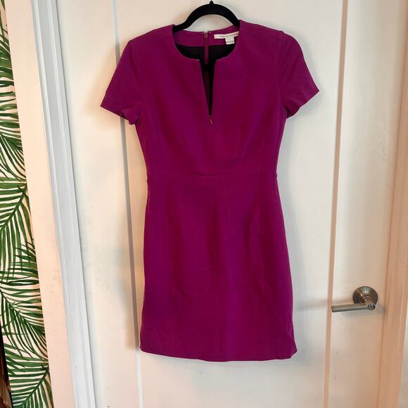 Diane Von Furstenberg Agatha Front Zip Sheath Dress Size 4 - Picture 2 of 11